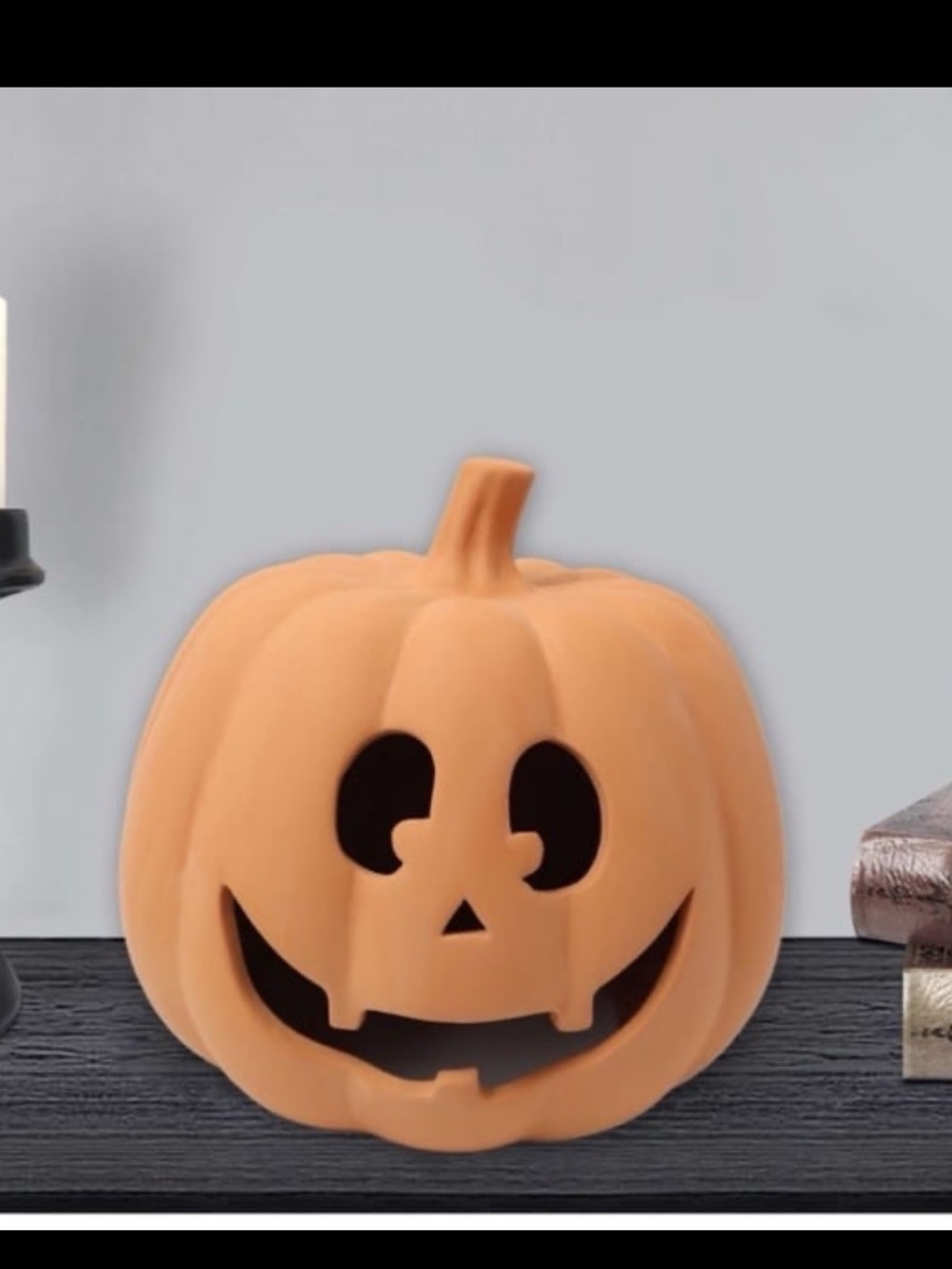Jack-o'-Lantern Decoration, Terracotta, 10.25", Halloween by Way To Celebrate